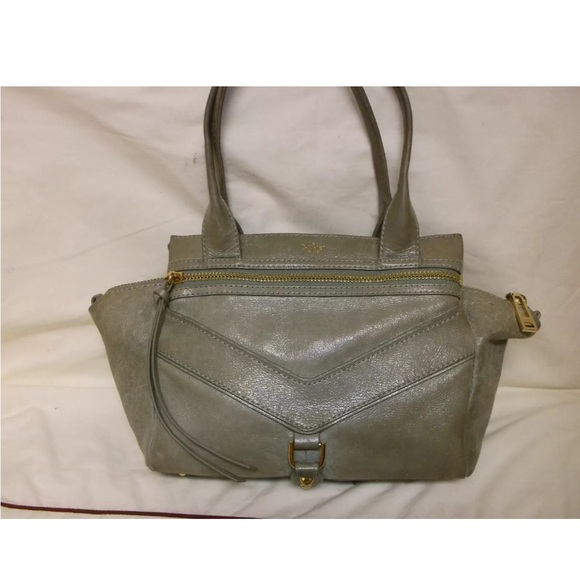 Botkier Gray Leather Trigger Satchel  Handbag Bag Purse - Discontinued Style - Picture 1 of 6